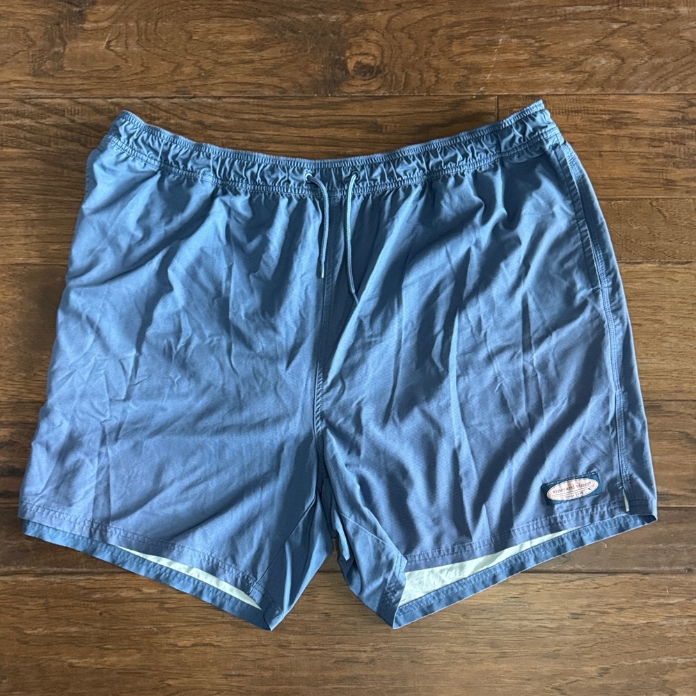 Vineyard Vines Men’s Swim Trunks Blue Elastic Waist Drawstring Size 3XB